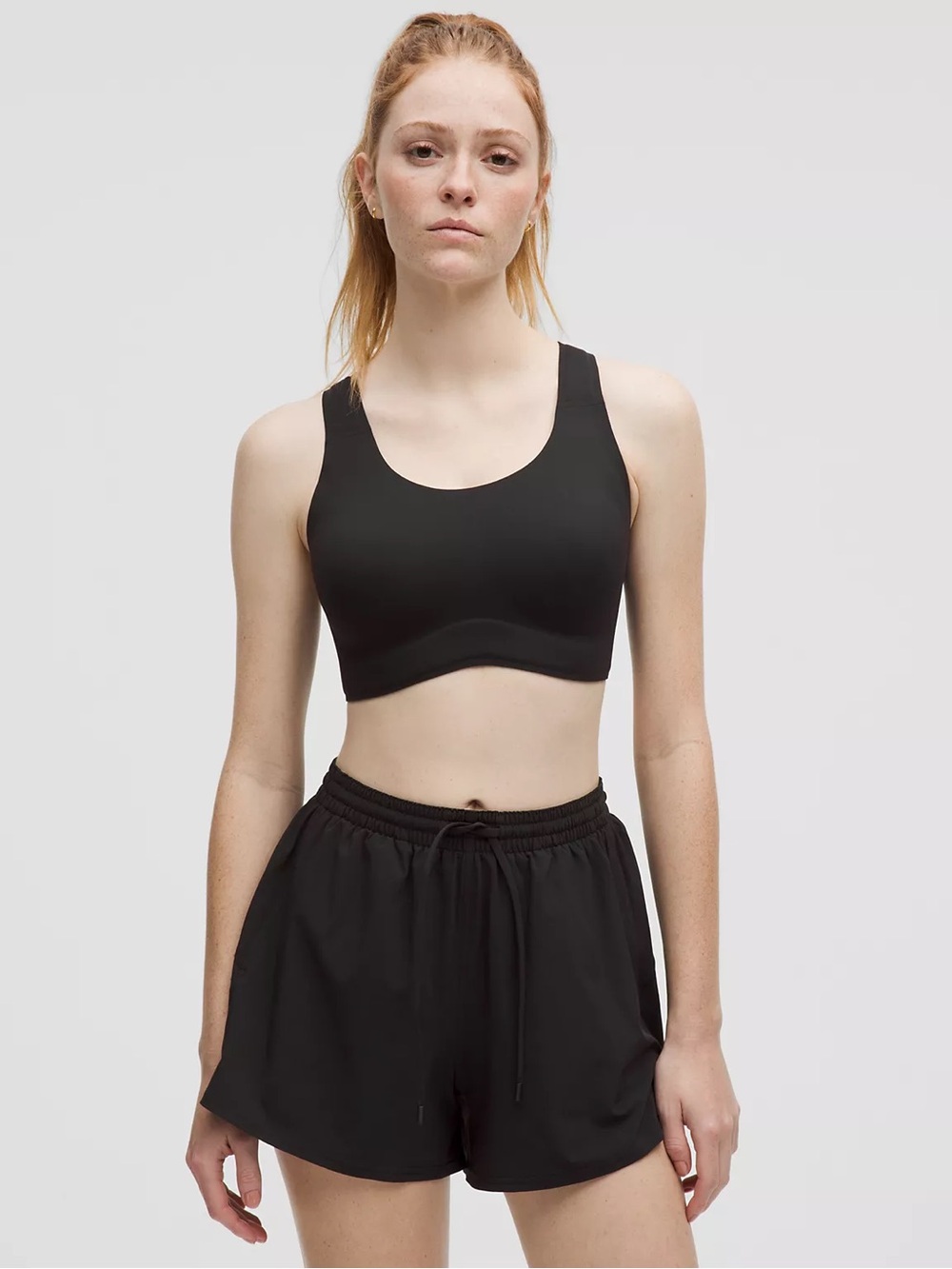 NWT Lululemon Black Go Further Bra *High Impact, C/D Cup Size Medium